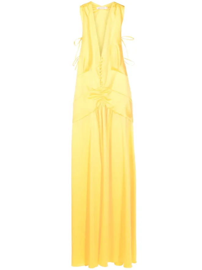 Lethicia Bronstein Lethicia Bronstein テレス Vネック マキシドレスの商品画像