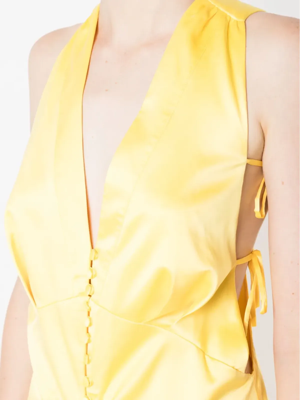 Lethicia Bronstein テレス Vネック マキシドレス - 画像5