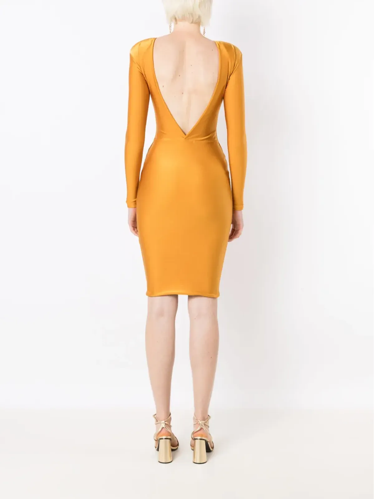 Lethicia Bronstein グレイシー Vバック ボディコン ドレス - 画像4