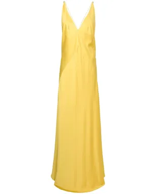 Lethicia Bronstein サテン仕上げVネック ドレス - Yellow - サムネイル1