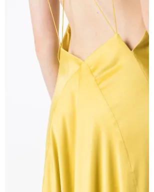 Lethicia Bronstein サテン仕上げVネック ドレス - Yellow - サムネイル5
