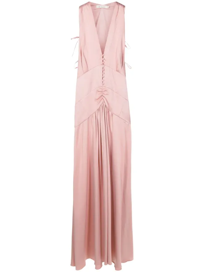 Lethicia Bronstein Lethicia Bronstein テレッド Vネック マキシドレスの商品画像