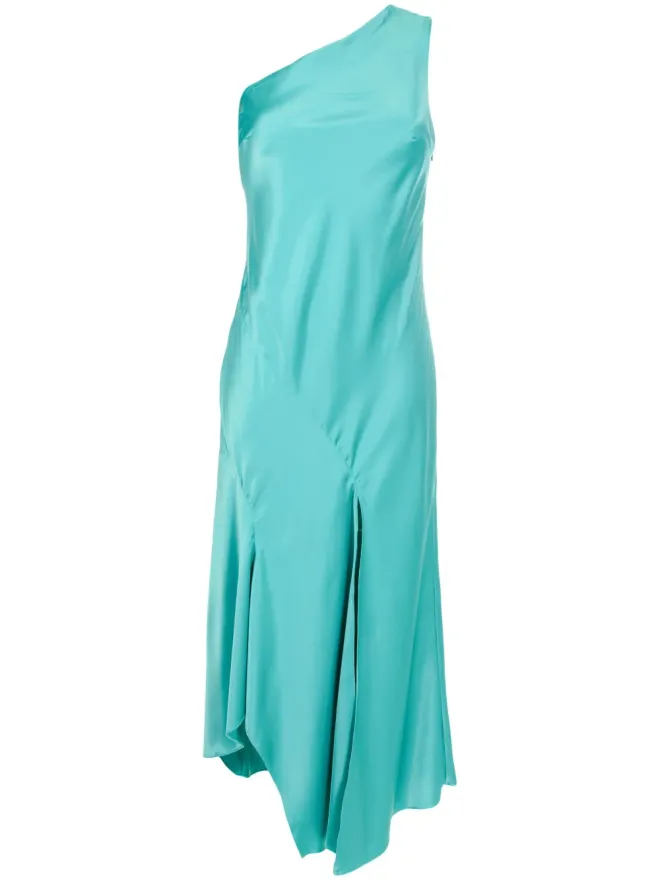 Lethicia Bronstein Lethicia Bronstein アシンメトリック サテン マキシドレスの商品画像