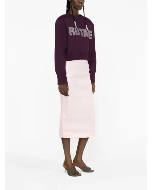 ROTATE BIRGER CHRISTENSEN ロゴアップリケ入りラインストーン装飾スウェットシャツ - サムネイル4