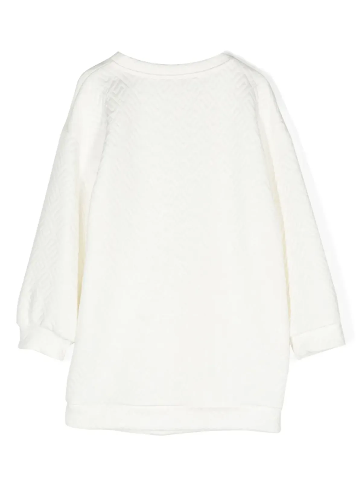 Elisabetta Franchi La Mia Bambina モノグラムジャカード ミディドレス ホワイト - 画像2
