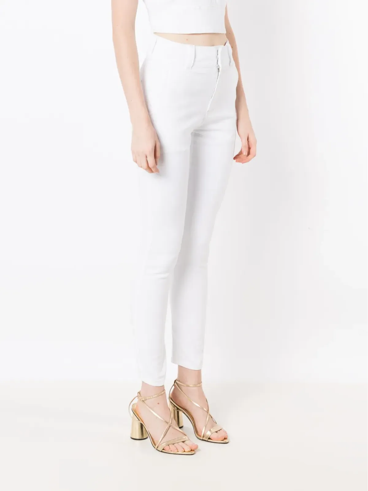 Lethicia Bronstein Amanda skinny-cut trousers - White - 画像3