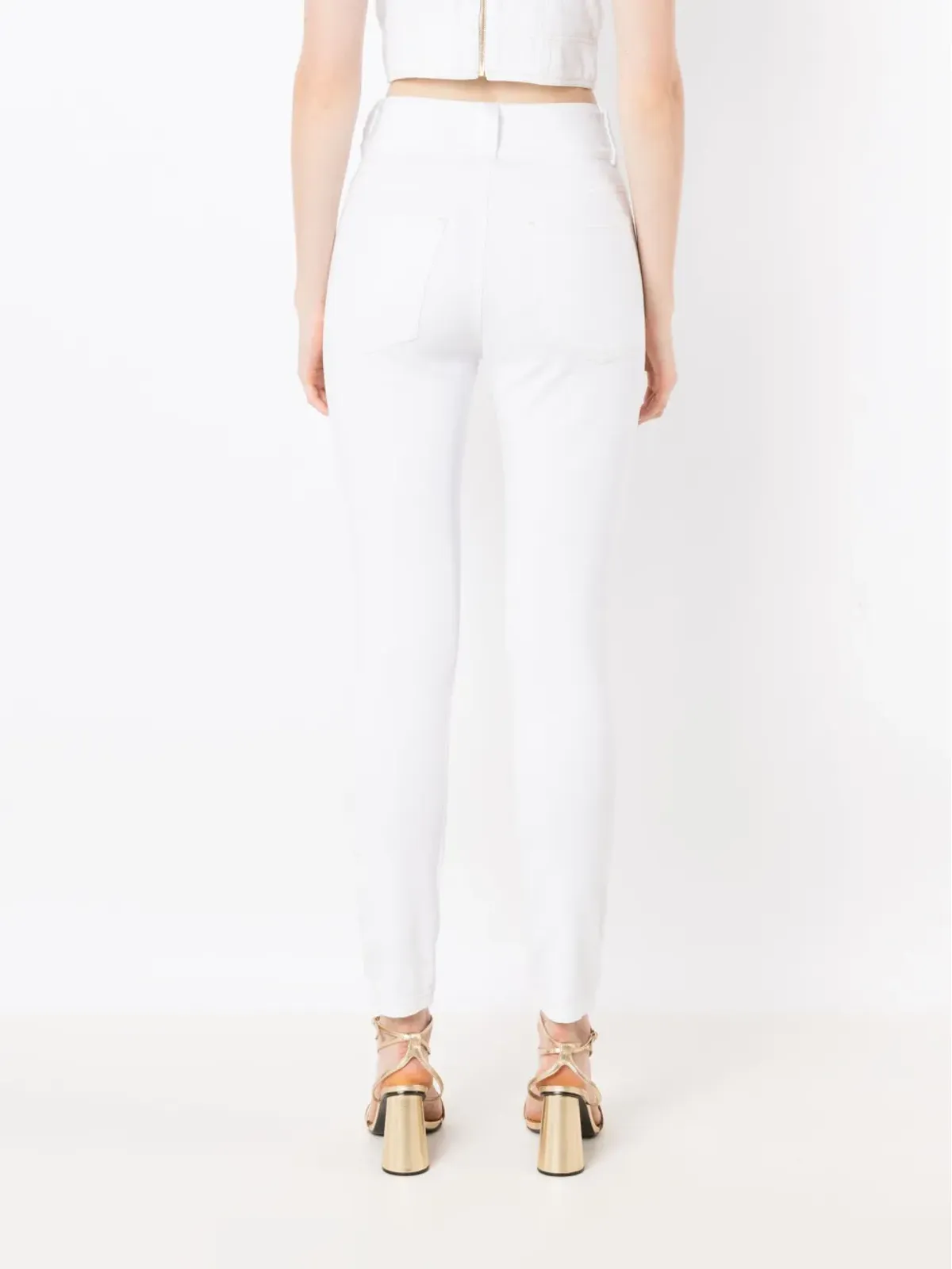 Lethicia Bronstein Amanda skinny-cut trousers - White - 画像4