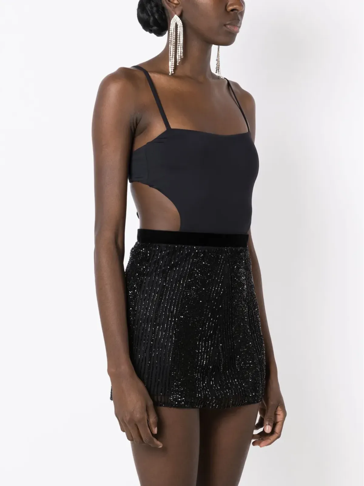 Lethicia Bronstein Pisces open-back body - Black - 画像3