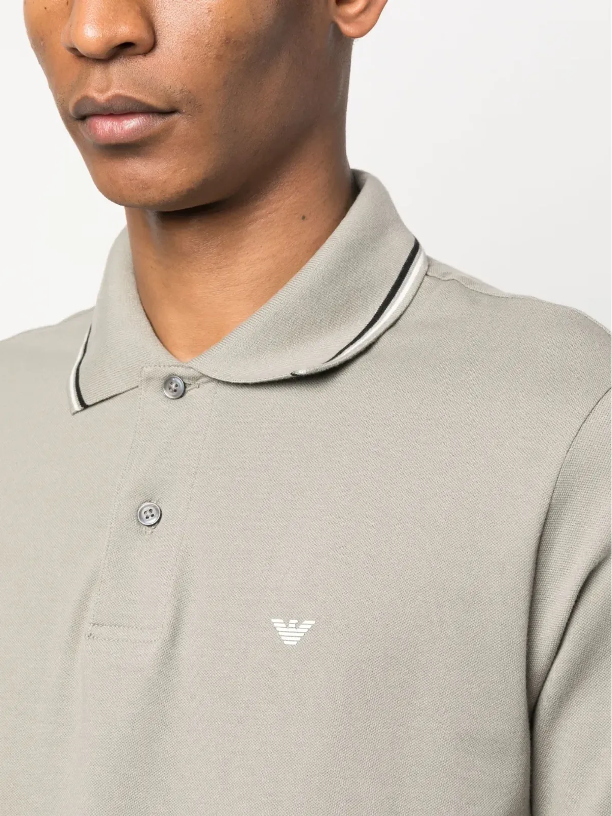 Emporio Armani ロゴ刺繍ポロシャツ - 画像5