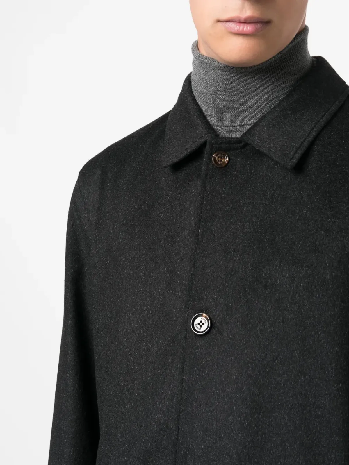 Kired ロングスリーブ カシミヤ混紡 トレンチコート - 画像5