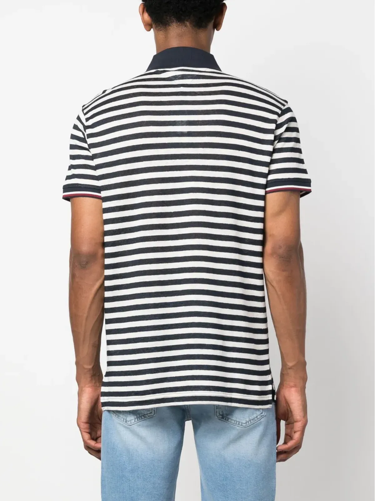 Tommy Hilfiger ロゴパッチストライプポロシャツ - 画像4