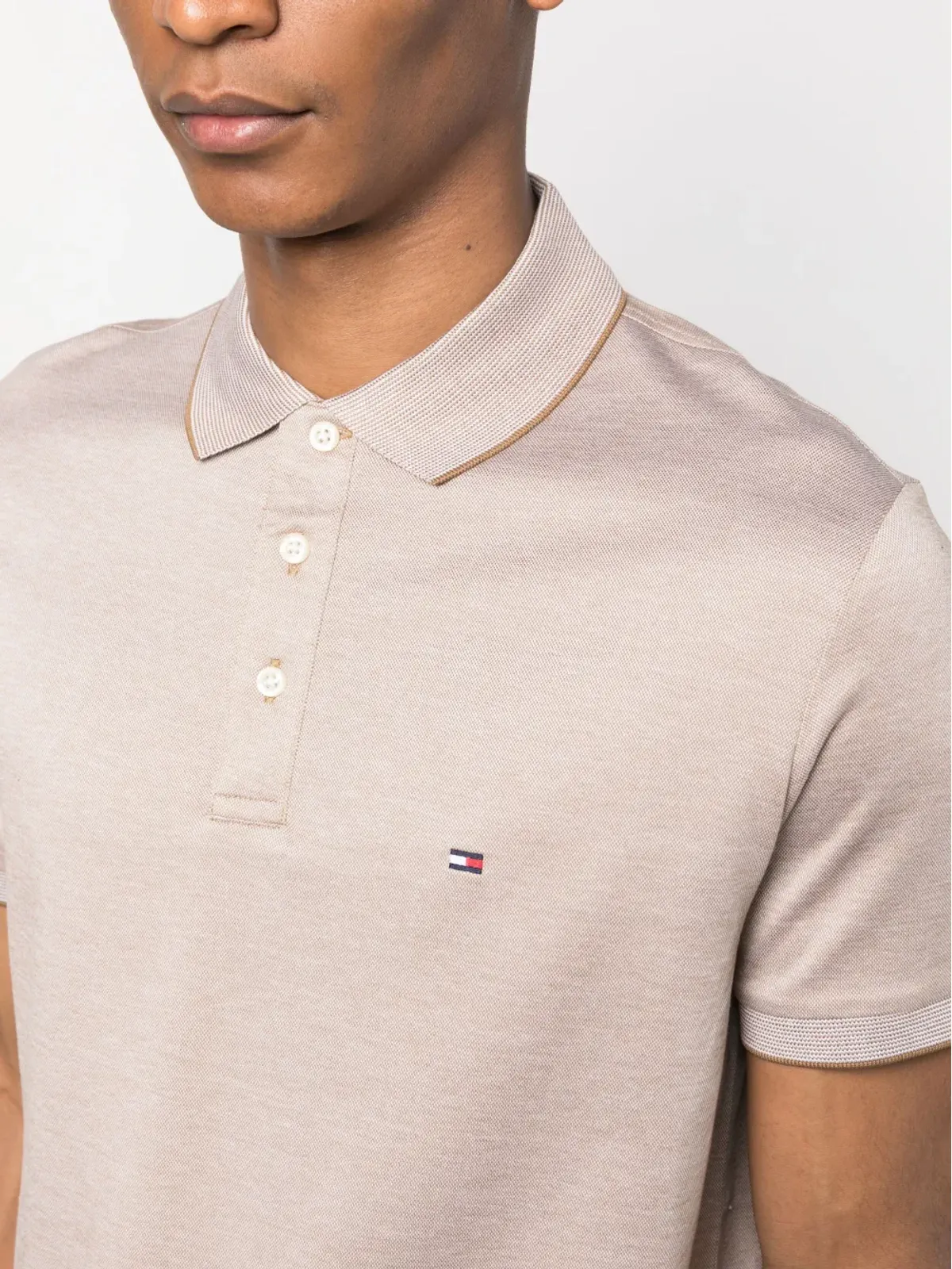 Tommy Hilfiger ロゴパッチ ピケ ポロシャツ - 画像5