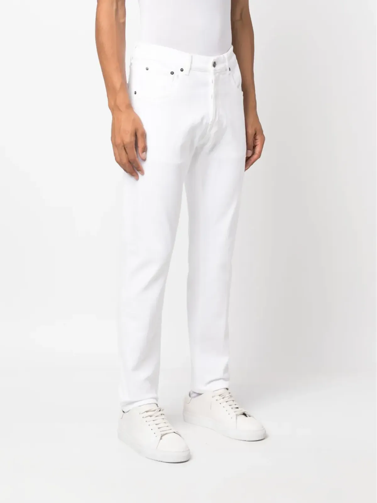 DONDUP ロゴプレート テーパードジーンズ - White - 画像3