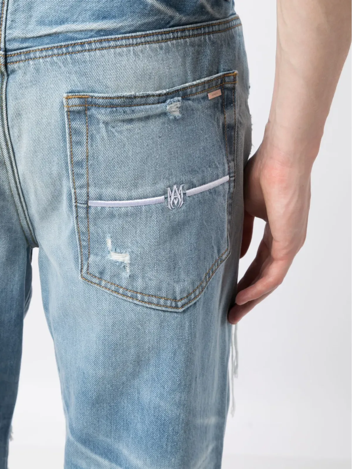 AMIRI ディストレスド ルーズフィット ジーンズ - ブルー - 画像5
