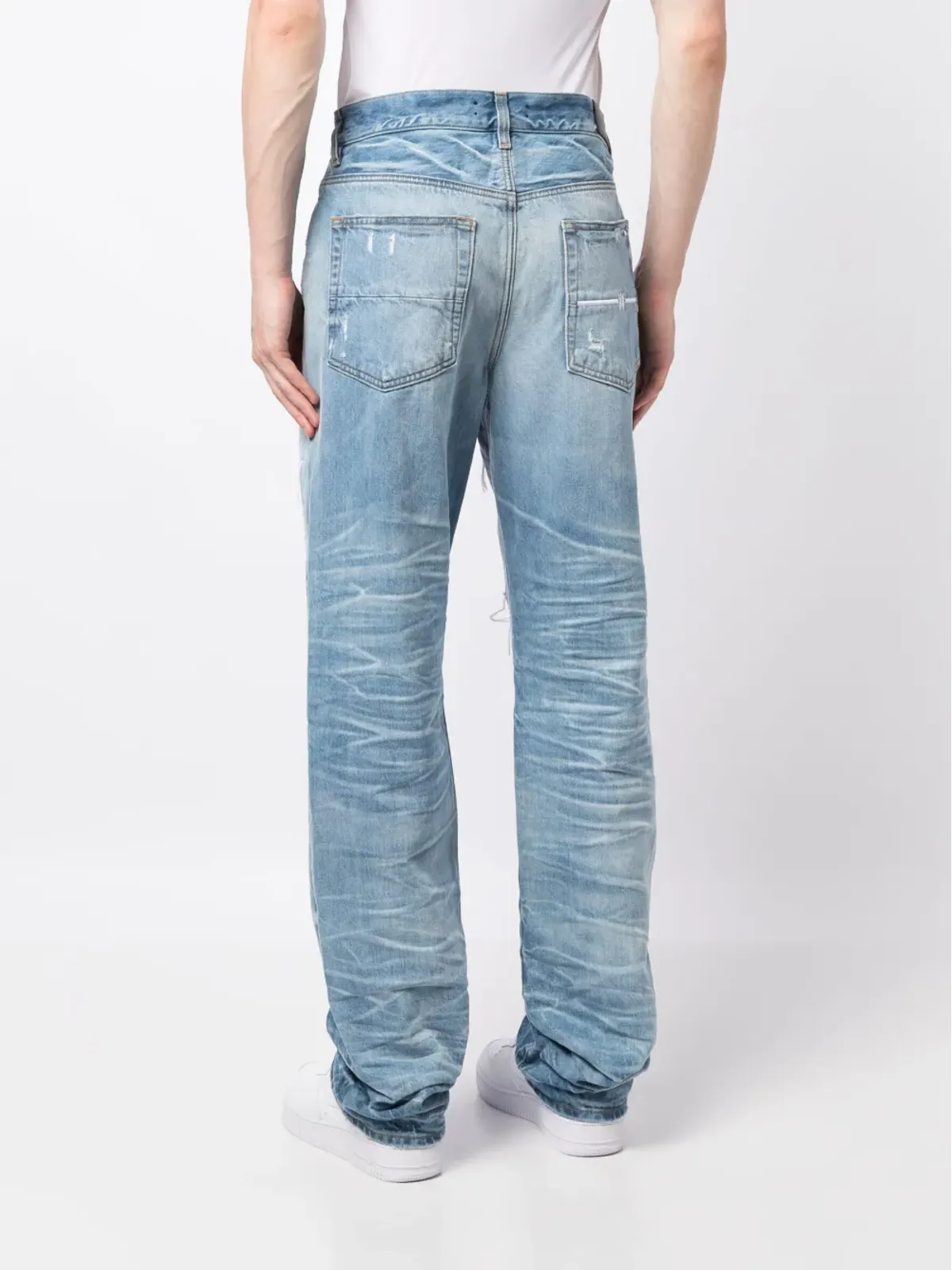 AMIRI ディストレスド ルーズフィット ジーンズ - ブルー - 画像4