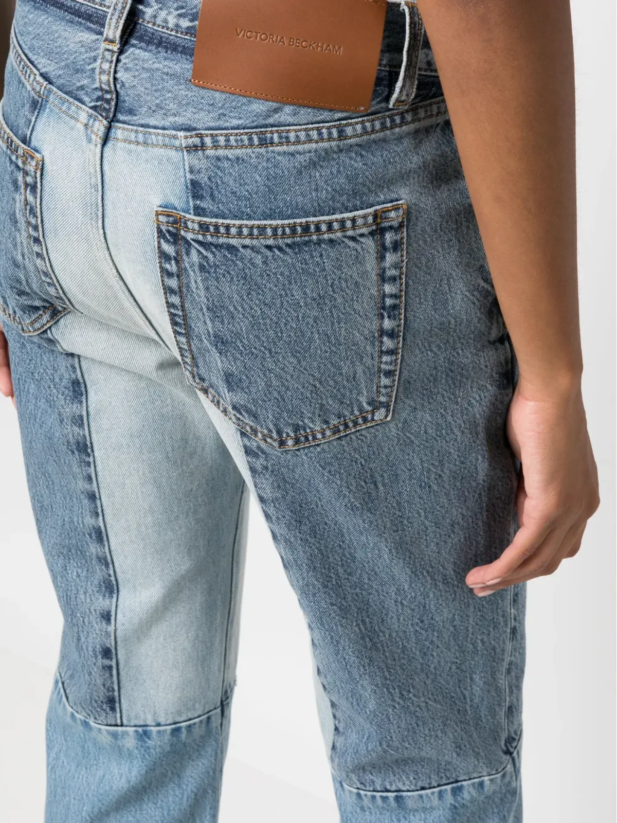 Victoria Beckham ストレートレッグパッチワークジーンズ - ブルー - 画像5