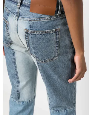 Victoria Beckham ストレートレッグパッチワークジーンズ - ブルー - サムネイル5
