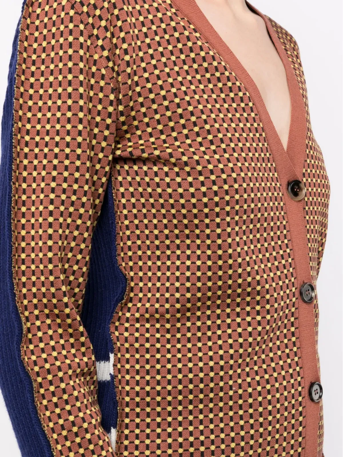 Marni グラフィックプリント Vネック カーディガン - Brown - 画像5