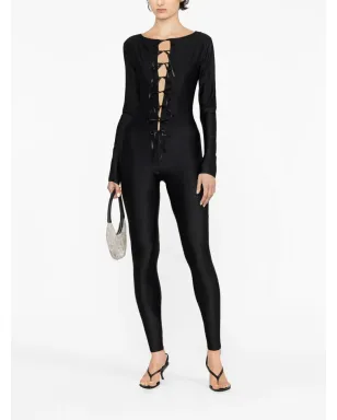 Atu Body Couture レースアップサテンキャットスーツ - サムネイル2