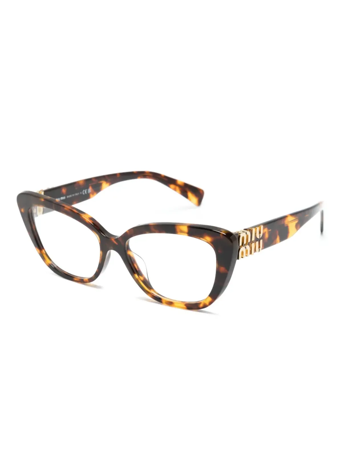 Miu Miu Eyewear べっ甲柄猫眼メガネ - 画像2