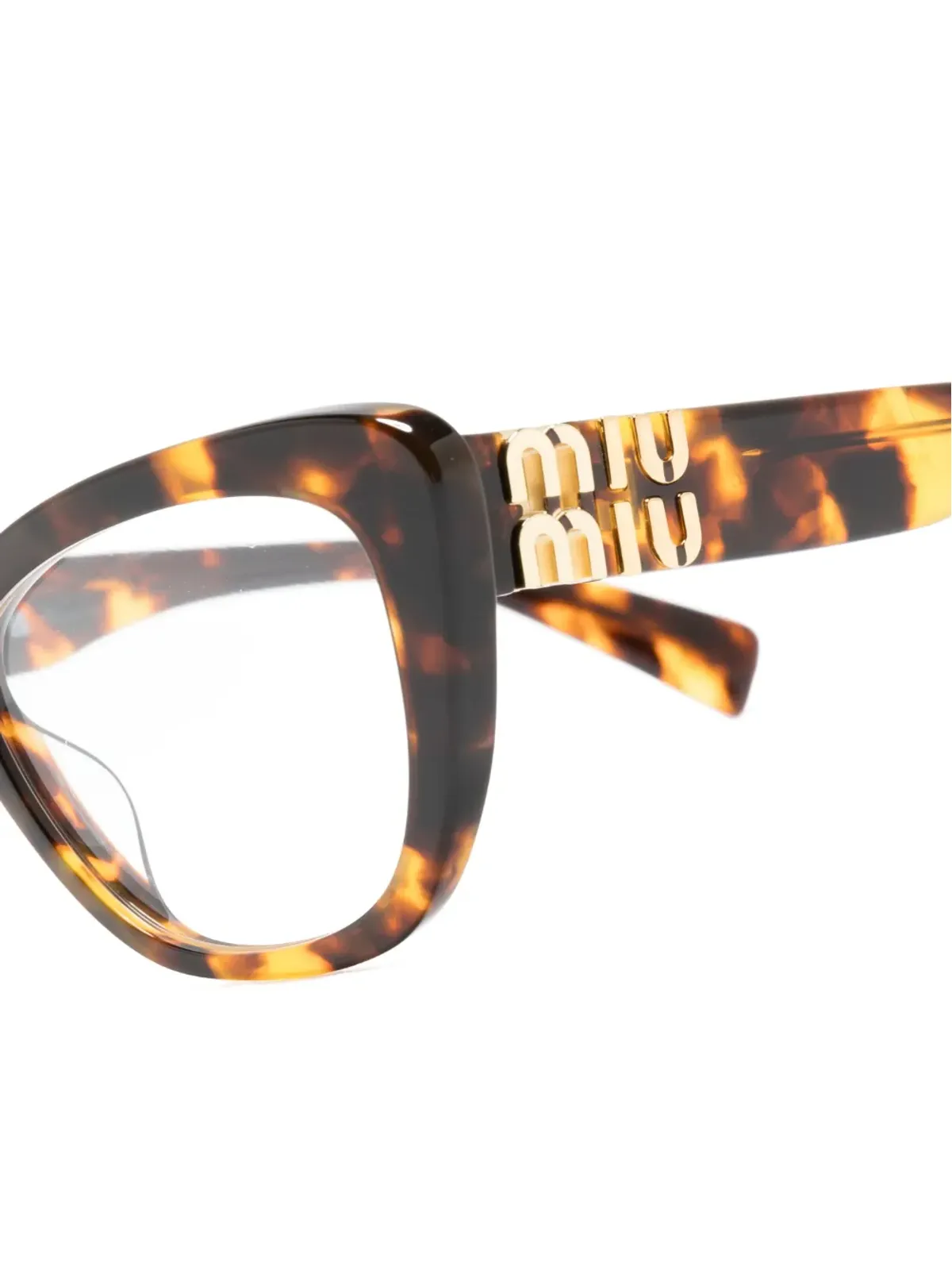Miu Miu Eyewear べっ甲柄猫眼メガネ - 画像3