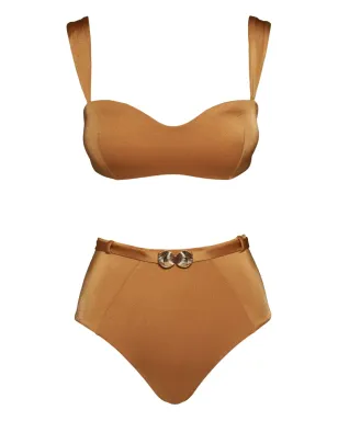 Noire Swimwear シーシェル バンドゥ ビキニ - ブラウン - サムネイル1