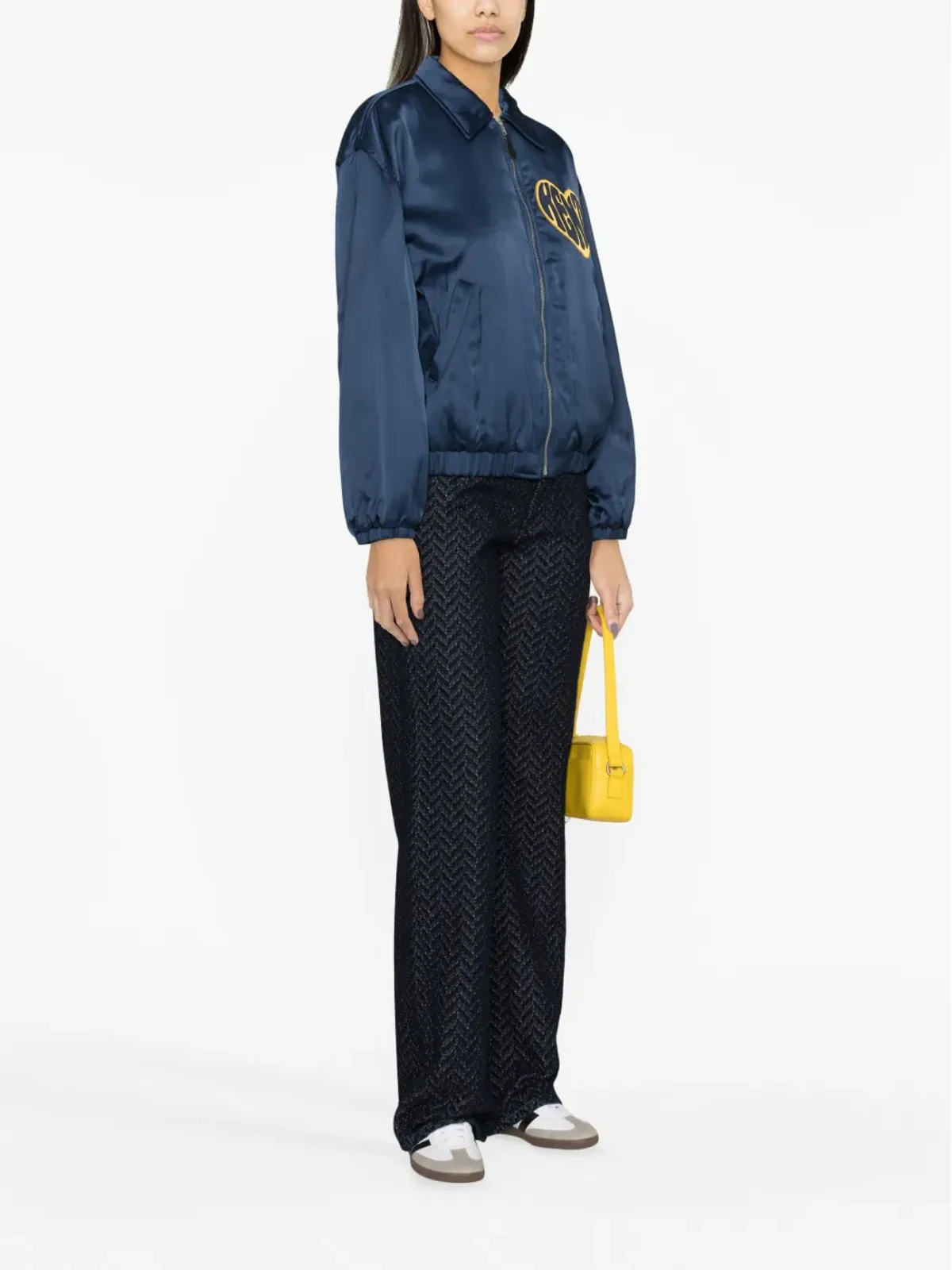 Kenzo ハートパッチ サテンジャケット - 画像4