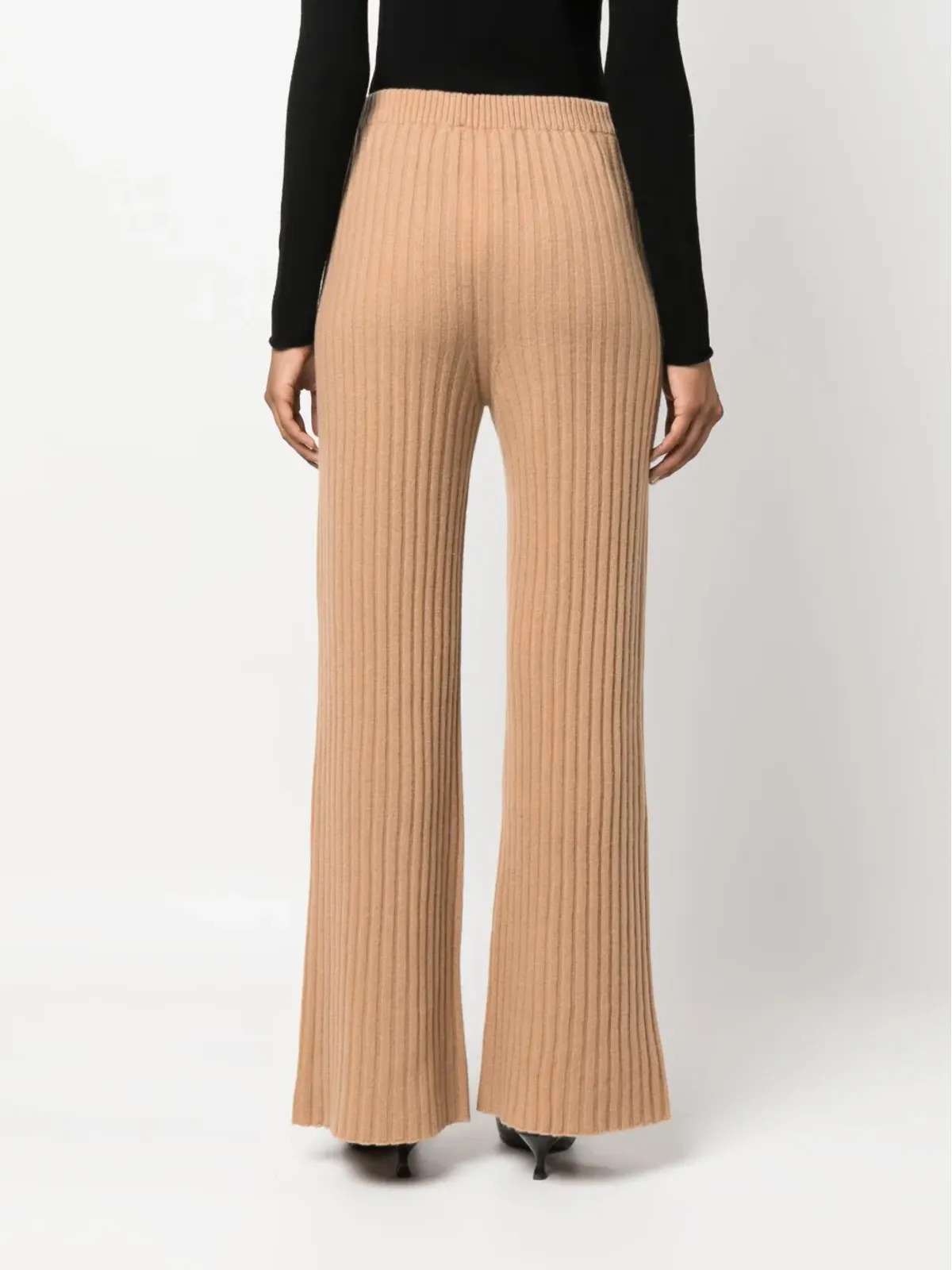 TWINSET ロゴパッチ付きリブニットパンツ - 画像4