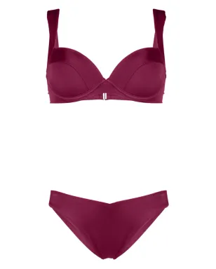 Noire Swimwear アンダーワイヤーブラ付きビキニセット - ピンク - サムネイル1