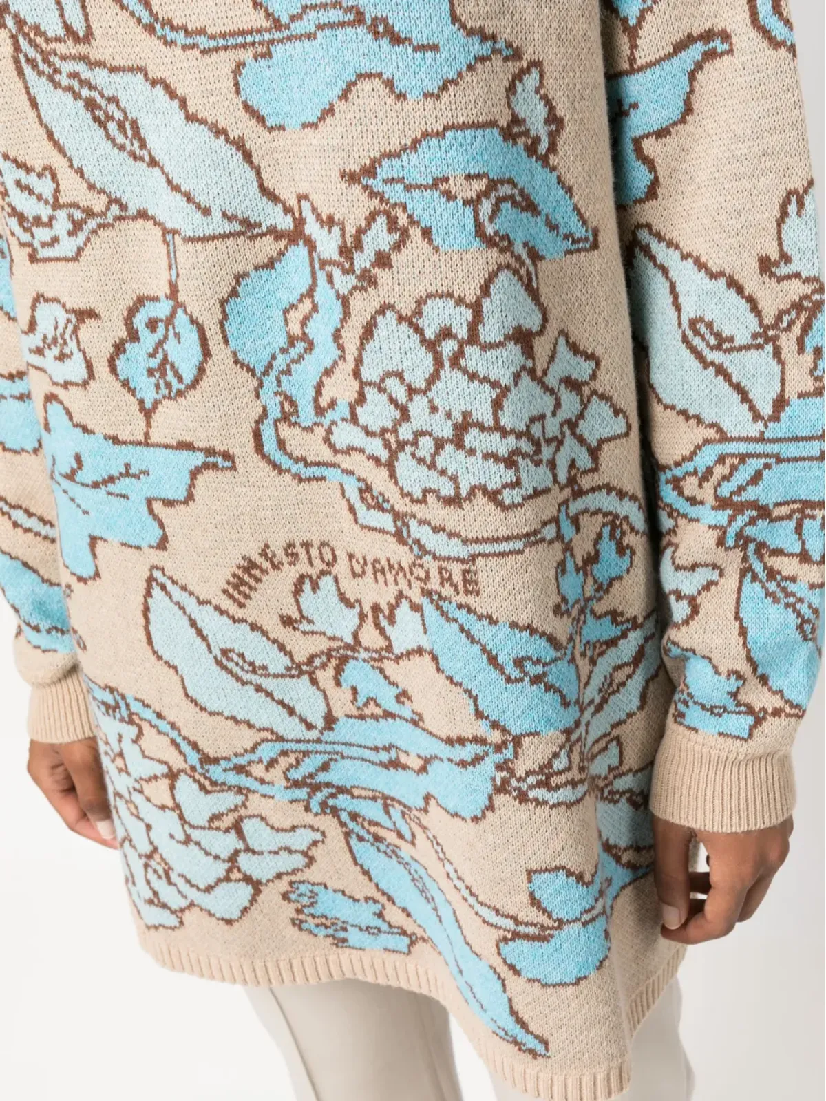 TWINSET x Marco Rambaldi 花柄ジャカード ロールネック ニットセーター - 画像5