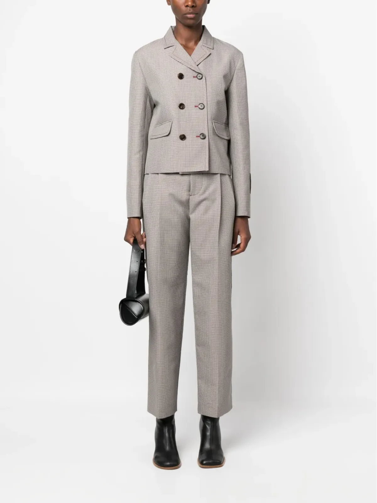 Marni プリーツ入りクロップドパンツ - Neutrals - 画像2