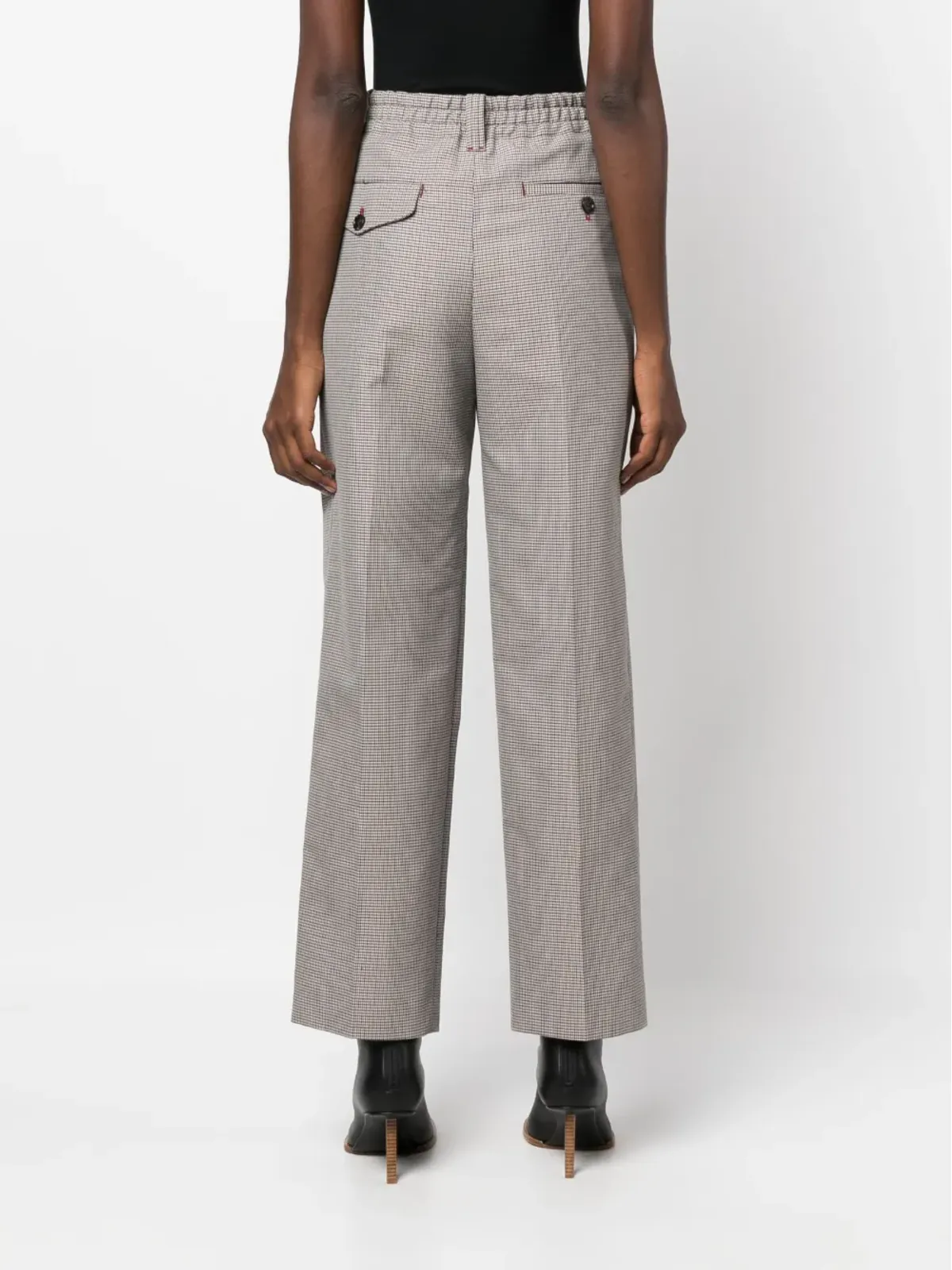 Marni プリーツ入りクロップドパンツ - Neutrals - 画像4