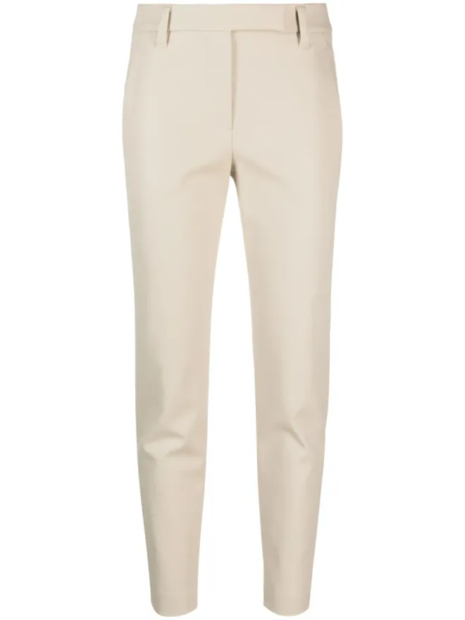 Brunello Cucinelli Brunello Cucinelli ギャバジン クロップドパンツ - ニュートラルの商品画像
