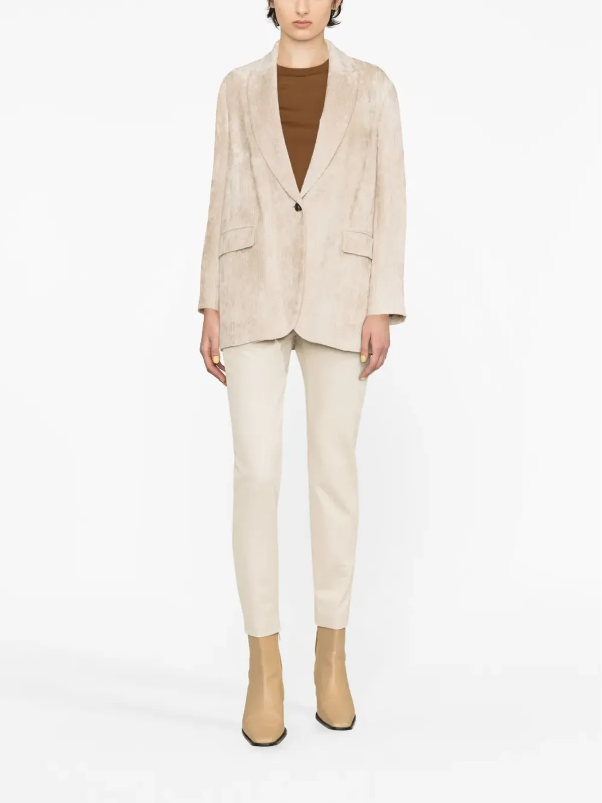 Brunello Cucinelli ギャバジン クロップドパンツ - ニュートラル - 画像2