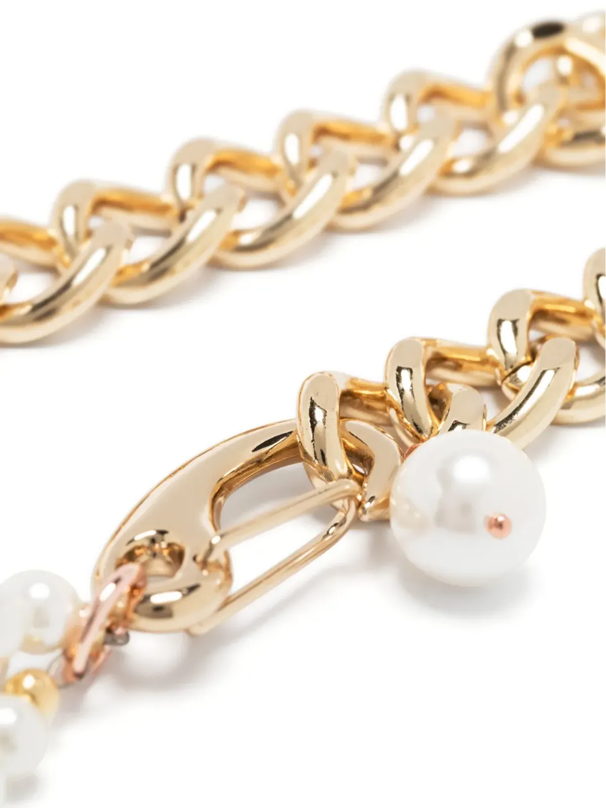 Atu Body Couture x Shir Fine Jewellery マザーオブパール チェーンリンク ネックレス - ゴールド - 画像3