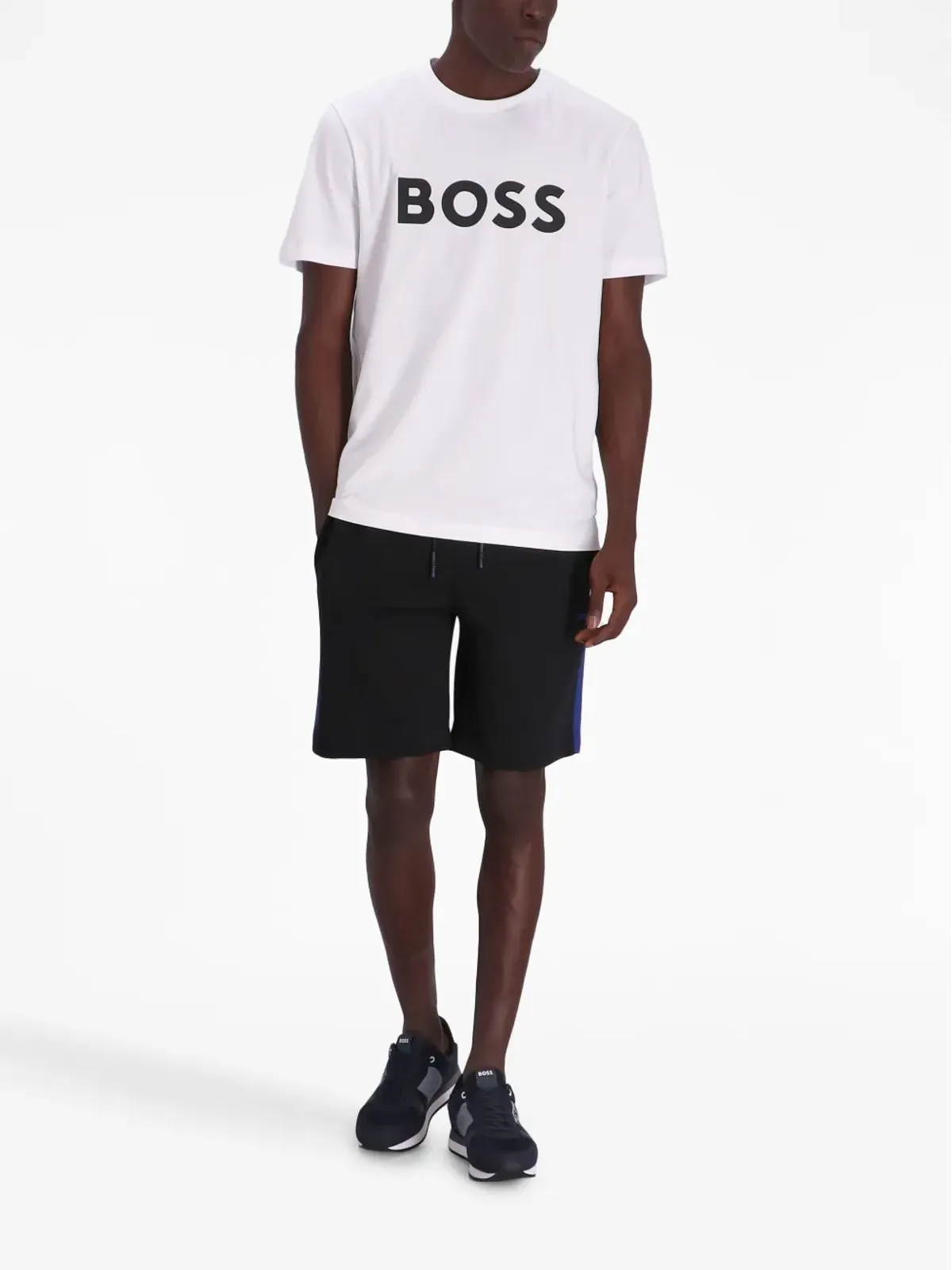 BOSS ロゴ刺繍テープディテーリングショーツ - 画像2