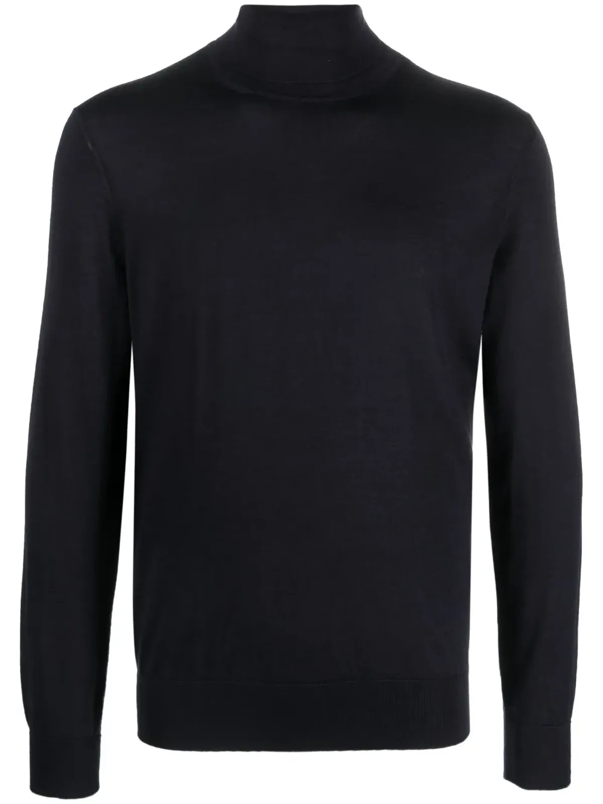 Zegna ロールネック長袖セーター ブルー - 画像1