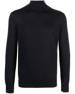 Zegna ロールネック長袖セーター ブルー - サムネイル1