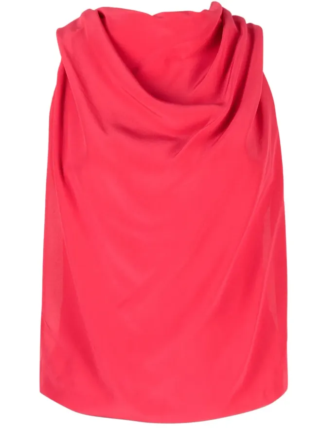 Lanvin Lanvin ドレープ ノースリーブ シルクトップ ピンクの商品画像