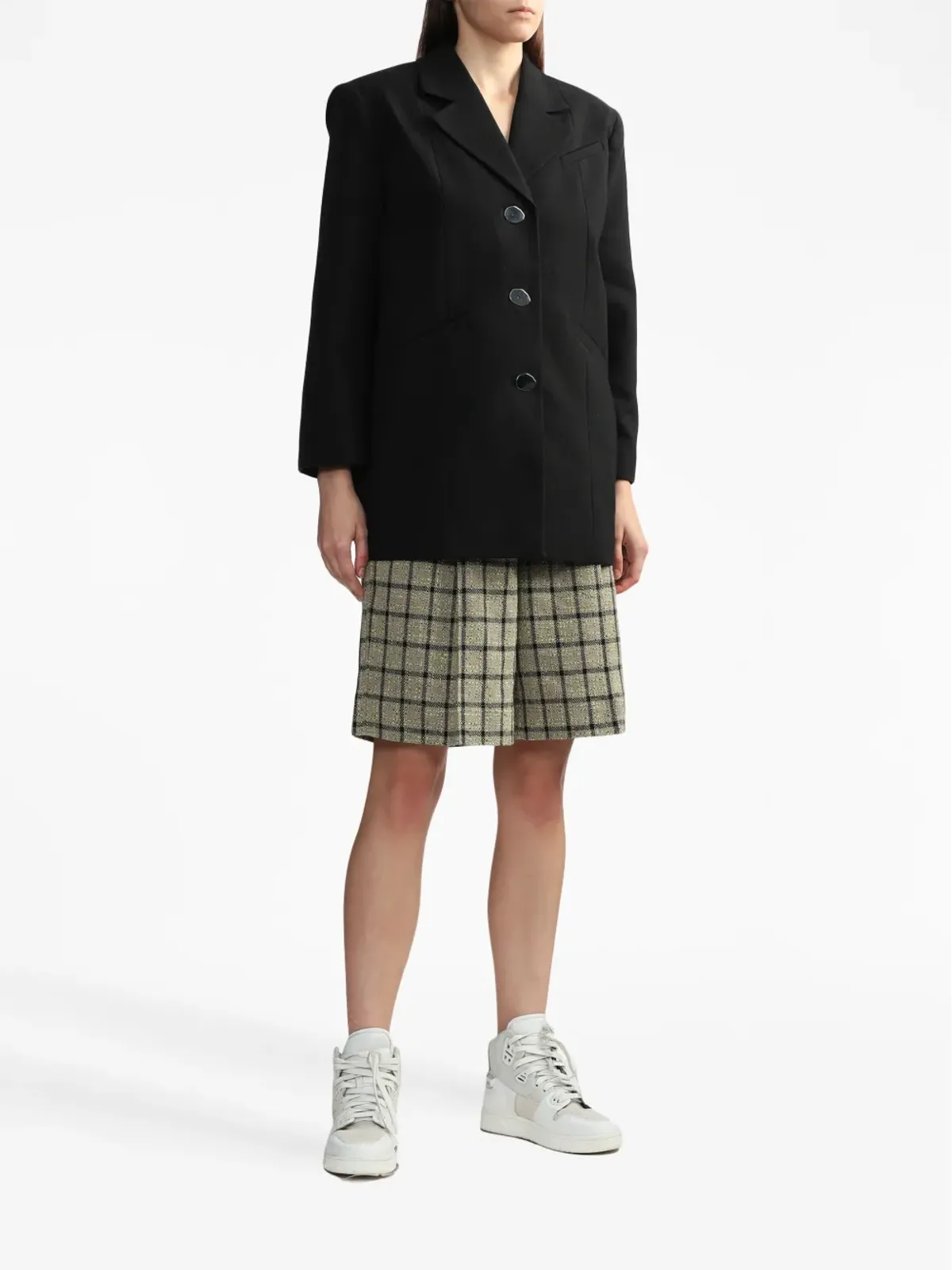 GANNI ショルダーパッド入り シングルブレスト ブレザー - 画像2