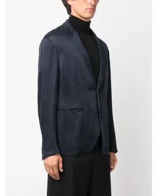 Giorgio Armani ストライプ入りシングルブレストブレザー - サムネイル3