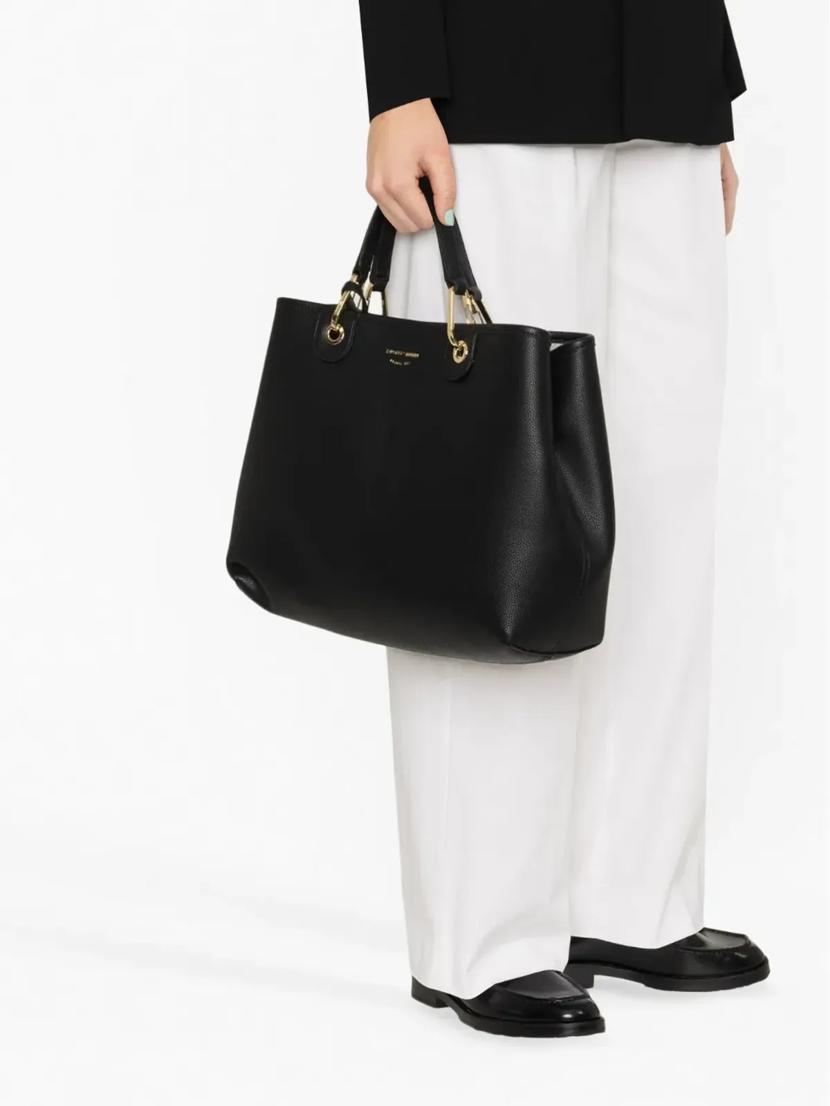 Emporio Armani エンボス加工ロゴ トートバッグ - 画像3