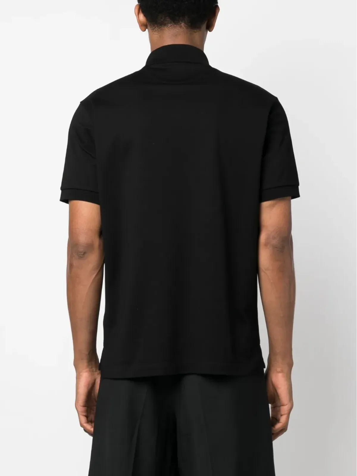 Paul Smith rainbow-stripe cotton polo shirt - Black - 画像4