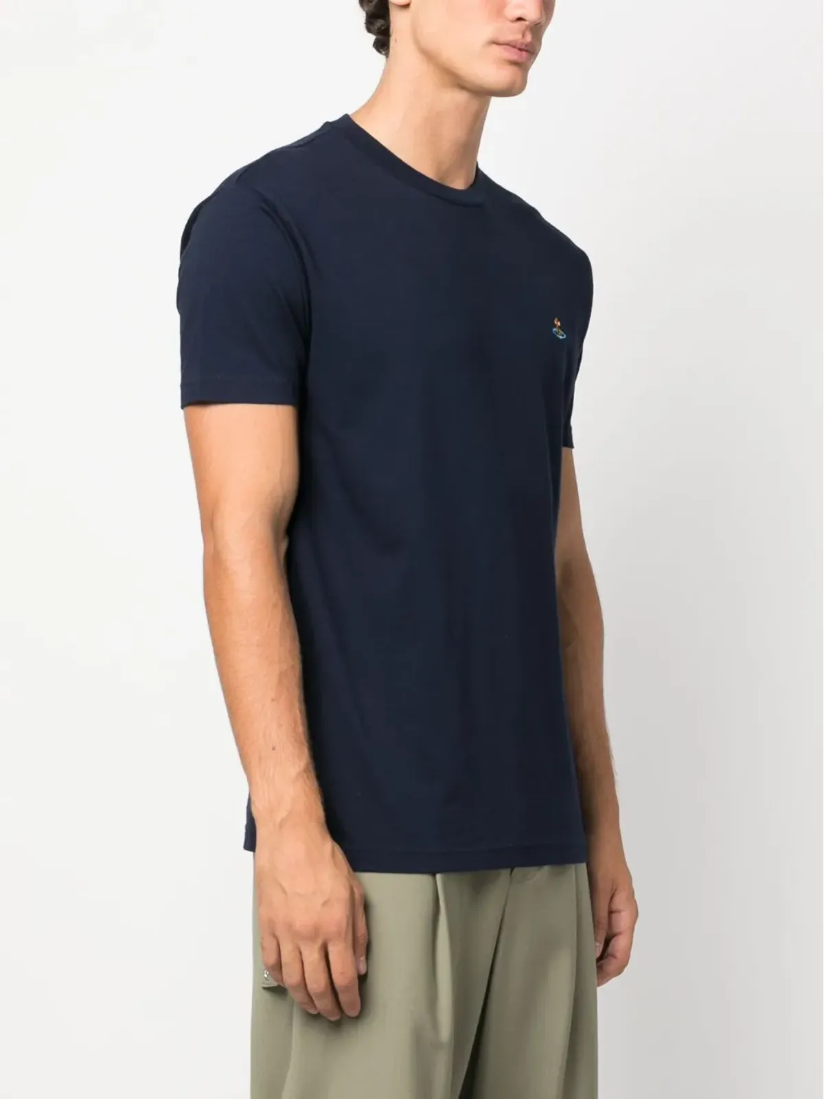 Vivienne Westwood オーブ刺繍入りコットンTシャツ - Blue - 画像3