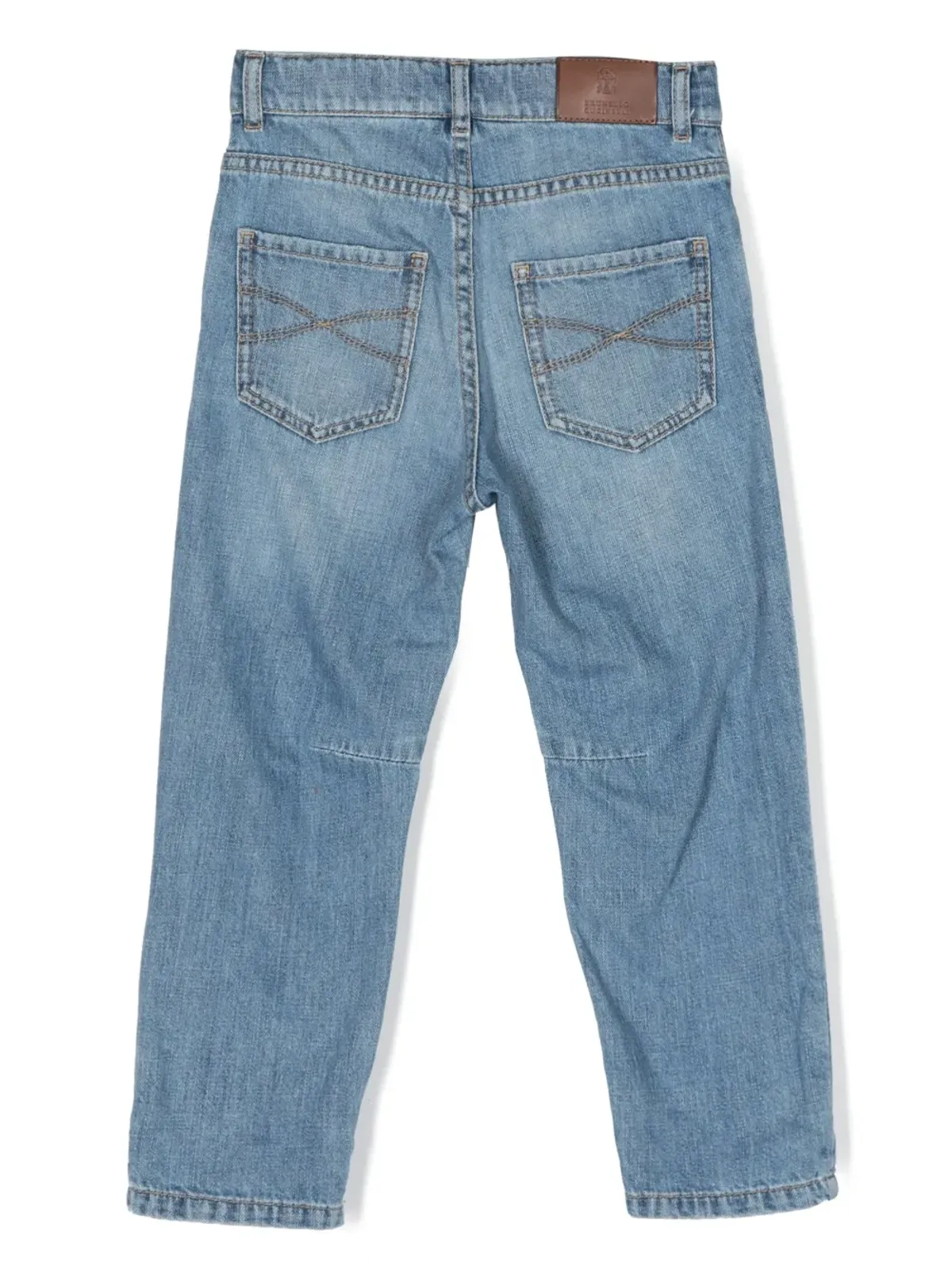 Brunello Cucinelli Kids ミッドライズ・ストレートジーンズ ブルー - 画像2