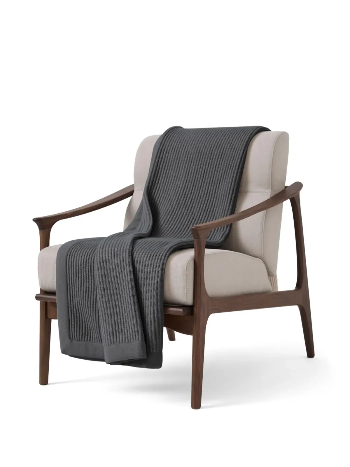 Brunello Cucinelli カシミヤブランケット - グレー - 画像4