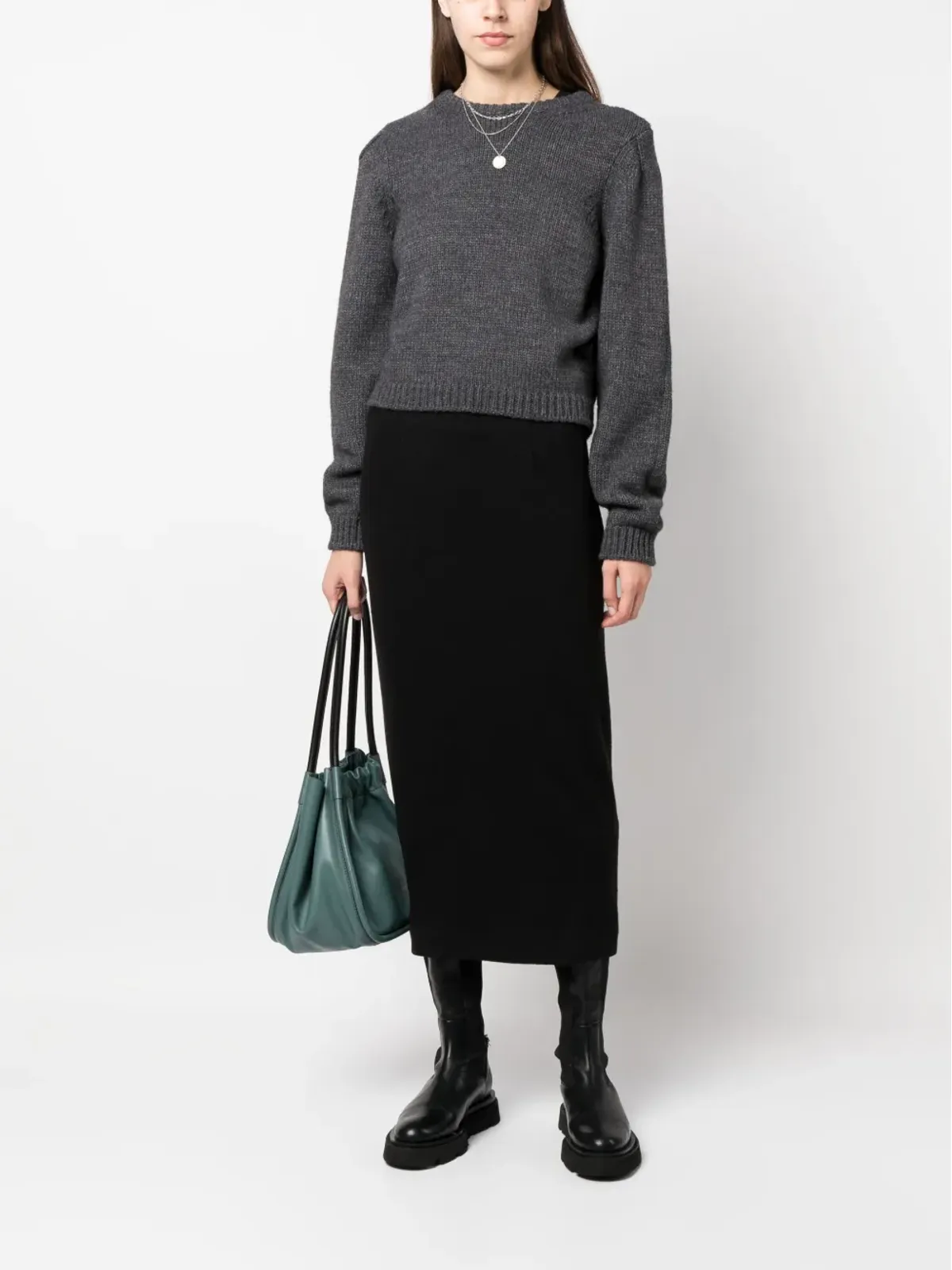 Gentry Portofino ミディ丈 ウール ペンシルスカート - 画像2