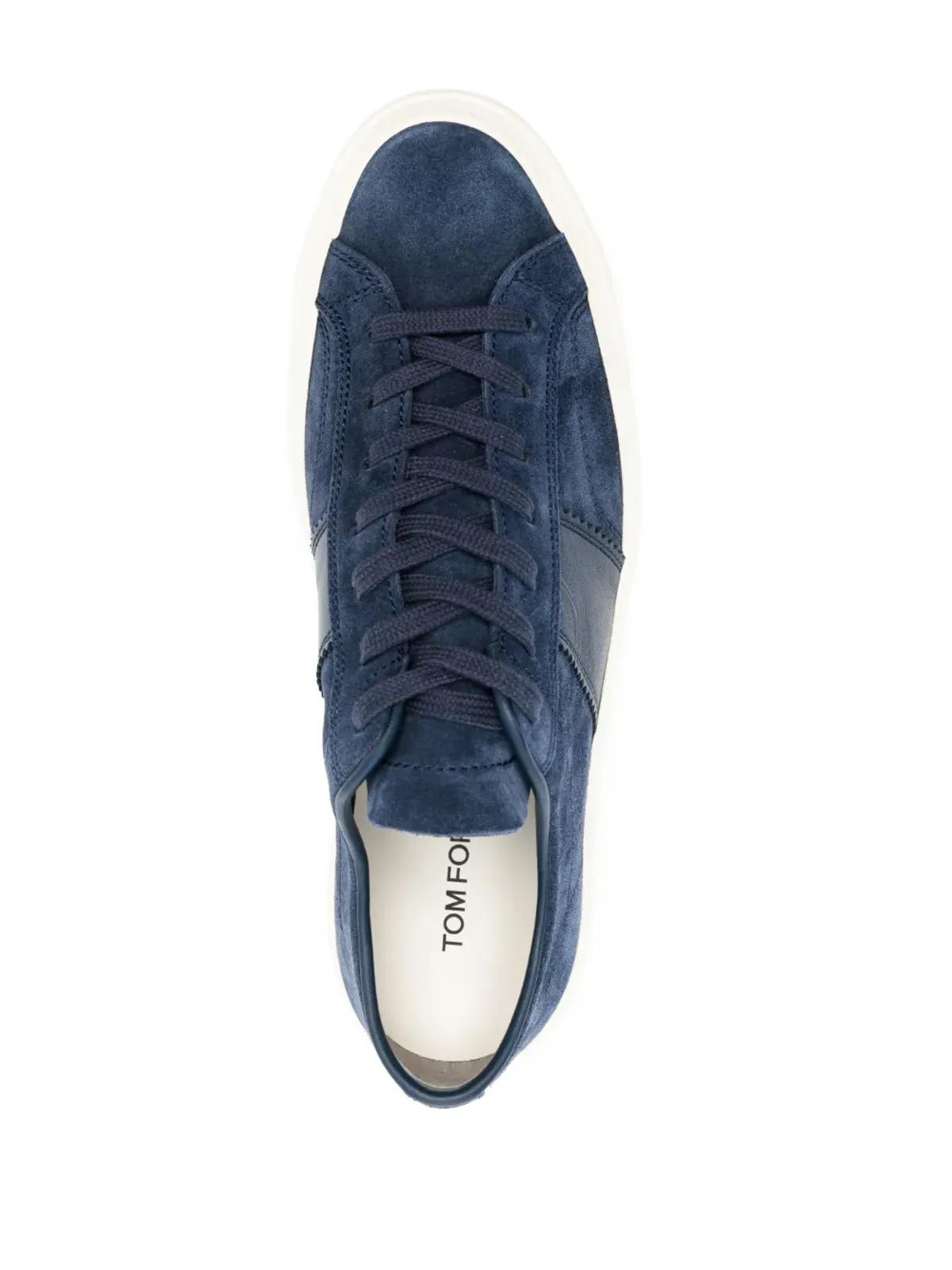 TOM FORD Cambridge ロゴパッチ スニーカー ブルー - 画像4