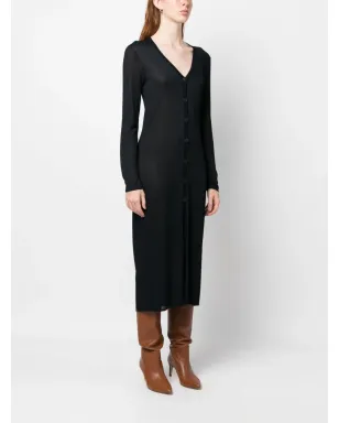 Tory Burch Vネック ニットドレス（ブラック） - サムネイル3