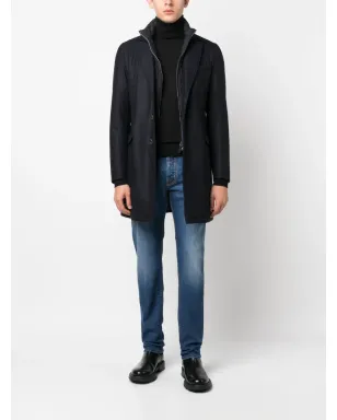 Herno ハイブリッド ハイネック シングルブレスト コート - サムネイル2
